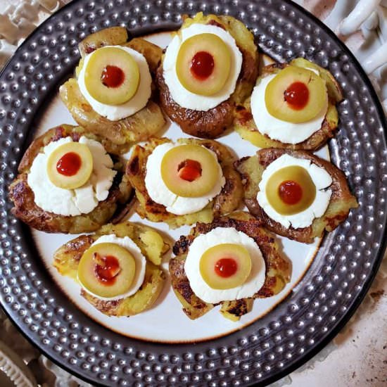 Halloween Smashed Creamer Potatoes - Recipe photo by onlinepastrychef