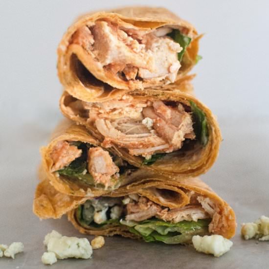 Easy + Healthy Buffalo Chicken Wrap - Recipe photo by katemovingforward