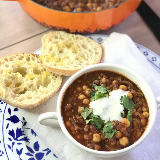 SPICED MOROCCAN LENTIL & CHICKPEA S - Recipe photo by endofthefork
