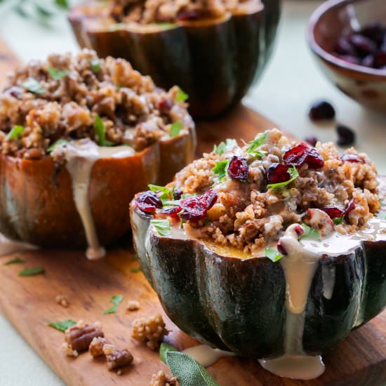 Couscous Stuffed Acorn Squash - Recipe photo by whoneedssalad