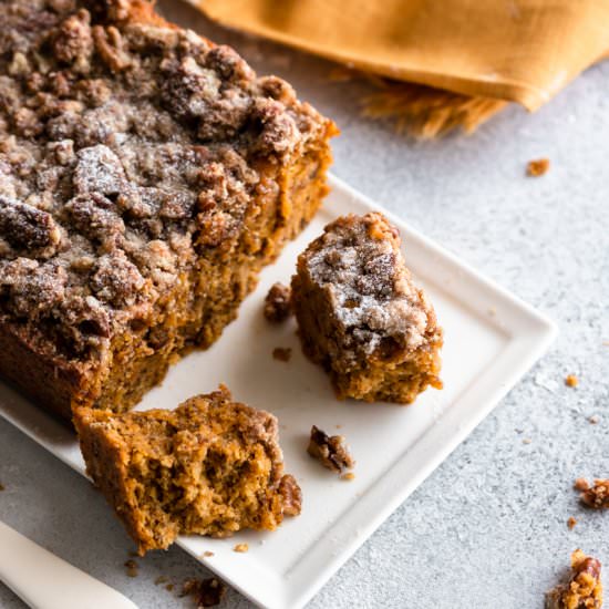 Keto Pumpkin Pecan Streusel Bread - Recipe photo by Inspector Gorgeous
