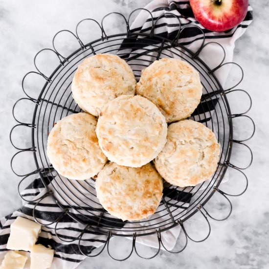 Apple White Cheddar Biscuits - Recipe photo by Domestically Blissful