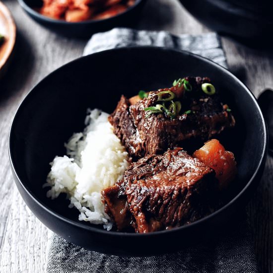 Galbi Jjim (Korean Braised Ribs) - Recipe photo by thesubversivetable