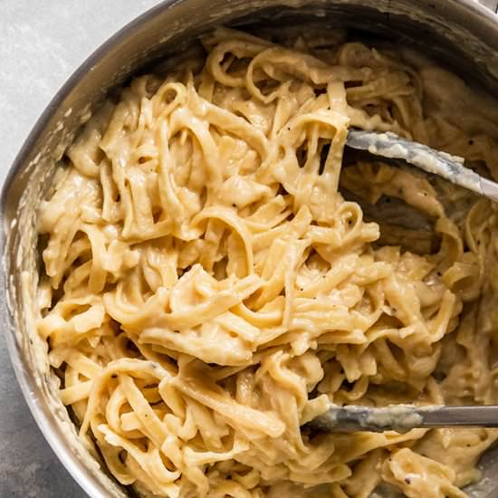 Cauliflower Fettuccine Alfredo - Recipe photo by lifeasastrawberry