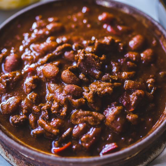 Crockpot Pumpkin Turkey Chili - Recipe photo by atastymess