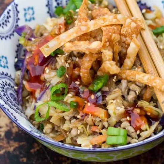 Eggrolls in a bowl - Recipe photo by Or Whatever You Do