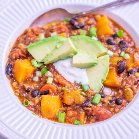 VEGETARIAN CHILI - Recipe photo by parsley thyme limoncello