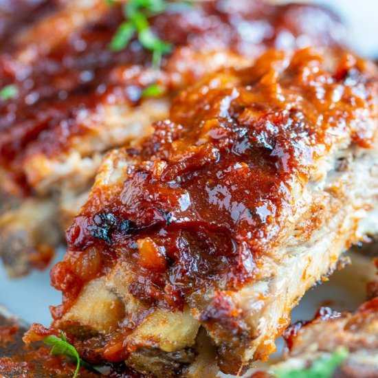 Pressure Cooker BBQ Ribs - Recipe photo by Healthy World Cuisine