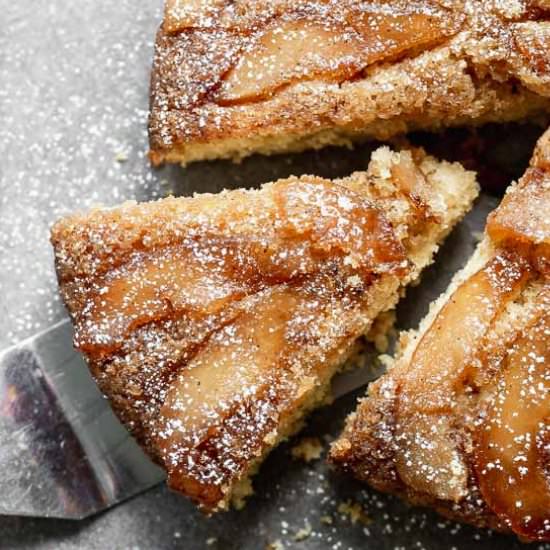 Upside-Down Pear Cake - Recipe photo by cookingforkeeps
