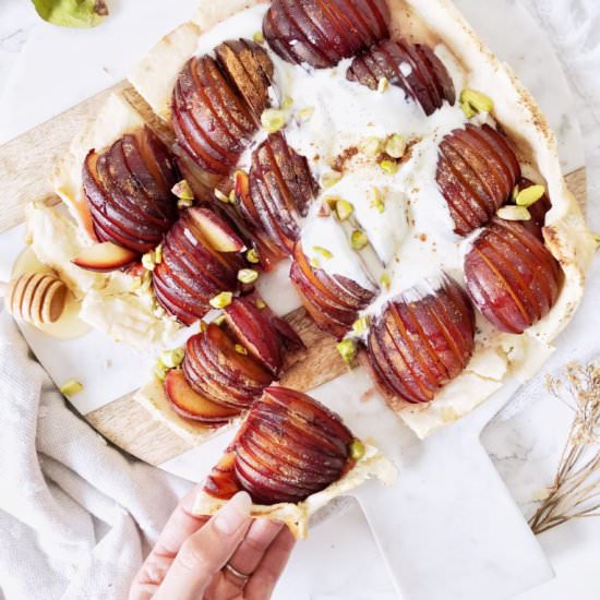 chai spiced plum galette - Recipe photo by the communal feast