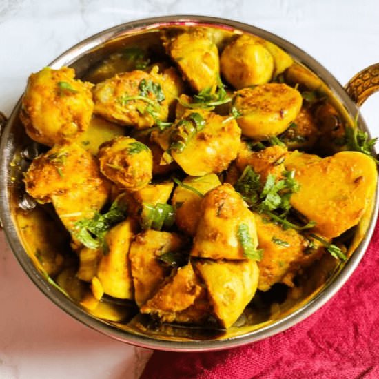 Vrat wali arbi - Recipe photo by greenbowl2soul