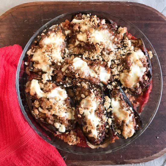 Meat stuffed eggplants - Recipe photo by Italian Chips