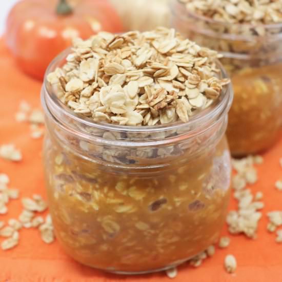 Healthy Pumpkin Overnight Oats - Recipe photo by simplylowcal
