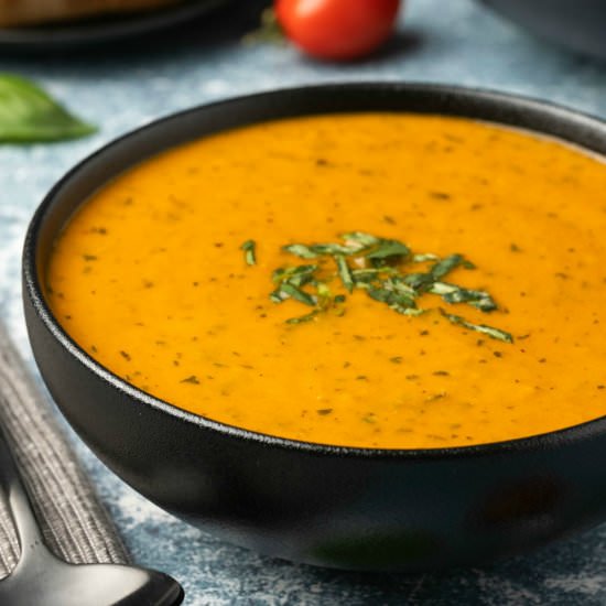 Tomato Basil Soup - Recipe photo by gimmethatflavor