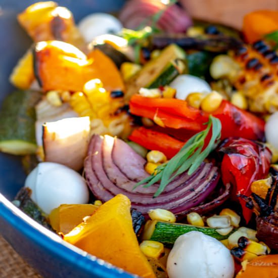 Grilled Vegetable Salad with Tarragon - Recipe photo by KyleeCooks