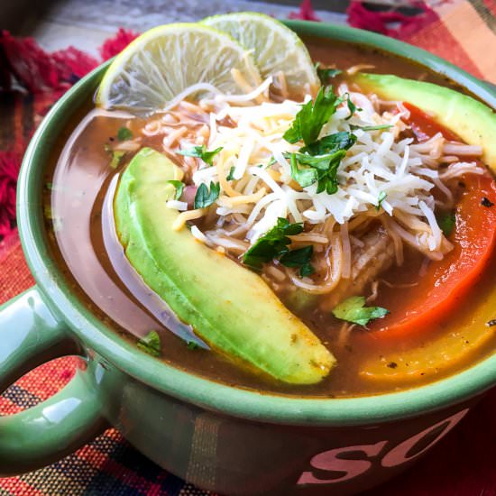 Chicken Fajita Soup - Recipe photo by thisfarmgirlcooks
