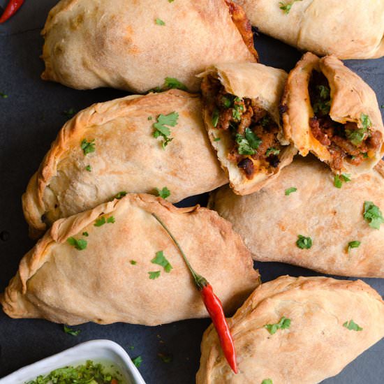 Korean spicy pork empanadas - Recipe photo by cherryonmysundae