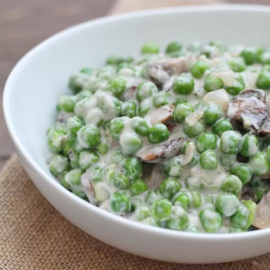 Creamed Peas and Mushrooms - Recipe photo by Ereese