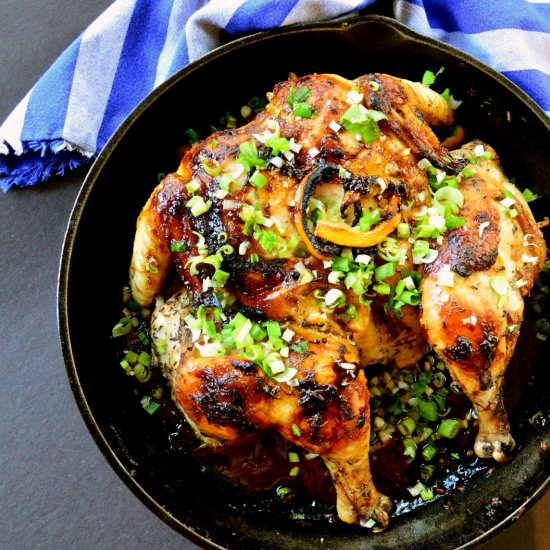 Lemon Garlic Roast Chicken - Recipe photo by thisishowicook