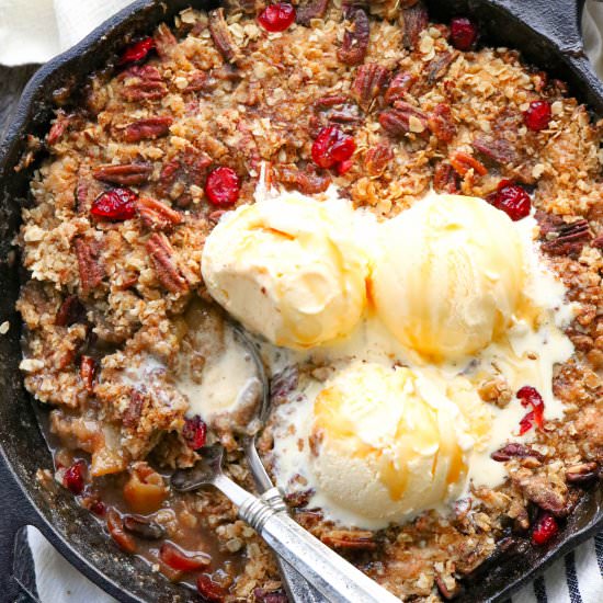 Gluten Free Dutch Oven Apple Crisp - Recipe photo by Pinchmegood