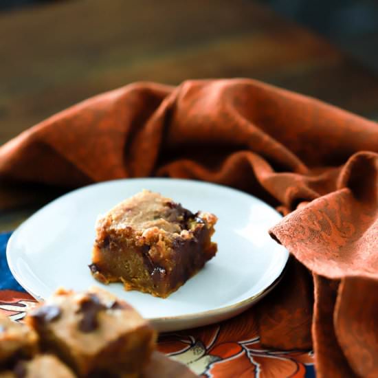 Brown Butter Pumpkin Blondies - Recipe photo by FunnyLoveLindsay