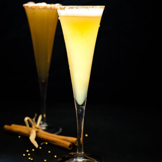 Apple Cider Mimosas - Recipe photo by TheDeliciousSpoon