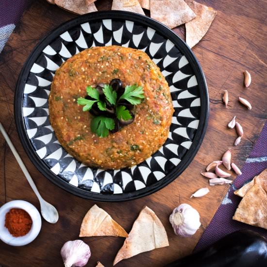 Zaalouk, moroccan eggplant dip - Recipe photo by petitedecadence