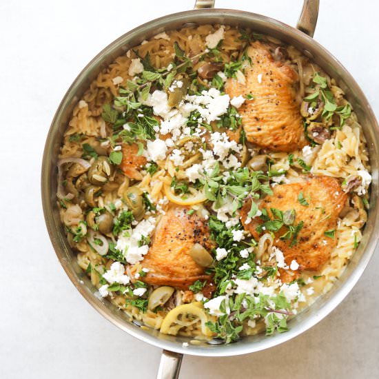 One Pot Baked Chicken + Orzo - Recipe photo by Craving California