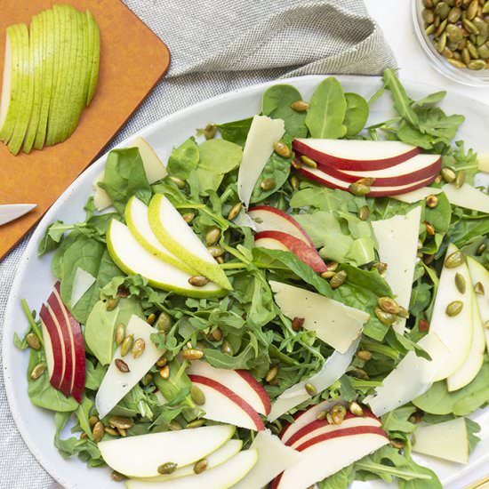 Autumn Salad with Pears and Pepitas - Recipe photo by ebrees