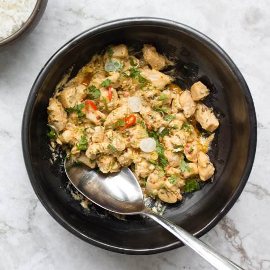 Pakistani Chicken Harra Masala - Recipe photo by pakistaneats