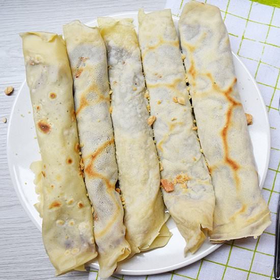 Nutella Almond Crepes - Recipe photo by ADkitchen