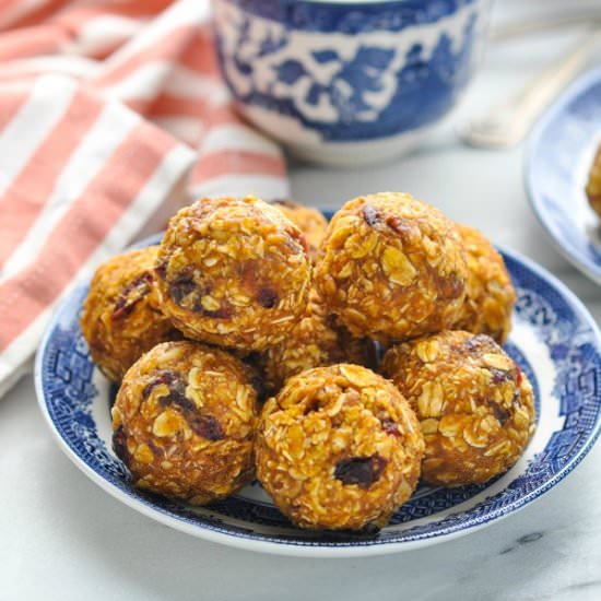 Pumpkin Spice Energy Balls - Recipe photo by The Seasoned Mom