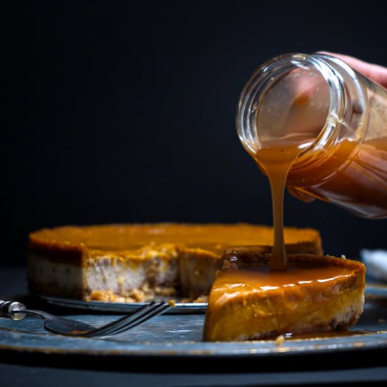 Vegan Pumpkin Pie Cheesecake - Recipe photo by Liv Vegan Strong