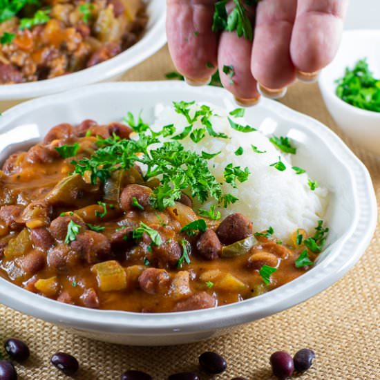 Red Beans and Rice 2 Ways, GF, DF - Recipe photo by a meal in mind