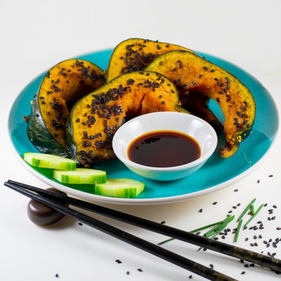 Roasted Kabocha with Black Sesame - Recipe photo by a meal in mind