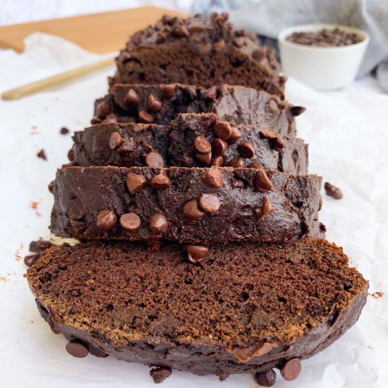 Healthy Chocolate Pumpkin Bread - Recipe photo by hellospoonful
