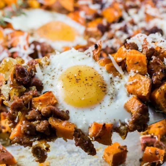 Sweet Potato Hash with Eggs &… - Recipe photo by noshingwiththenolands