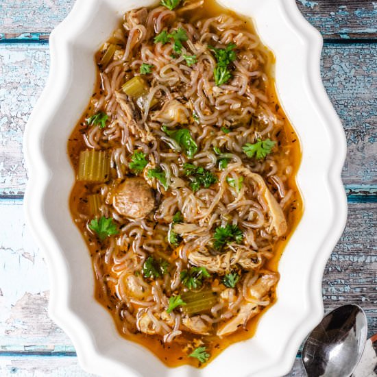Shirataki Chicken Noodle Soup - Recipe photo by lowcarbafrica