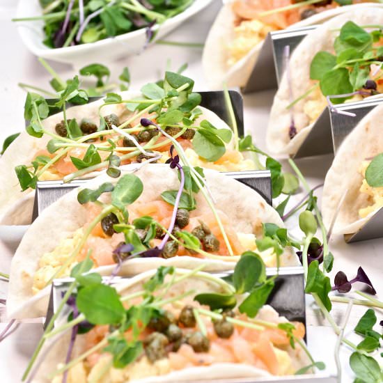 Egg Tacos with Smoked Salmon - Recipe photo by Homemade and Yummy