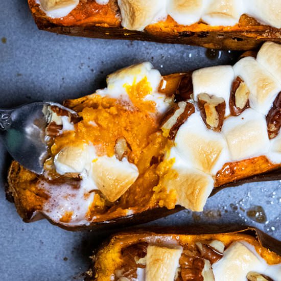 Twice Baked Sweet Potatoes - Recipe photo by 1PotRecipes