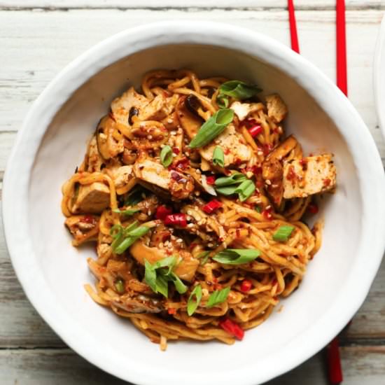 Mapo Tofu Ramen - Recipe photo by lindseyeatsla