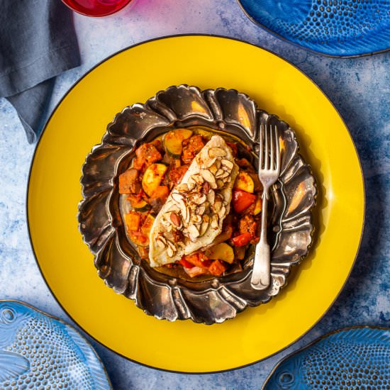 Sole with Brown Butter Almonds - Recipe photo by primalwellnesscoach