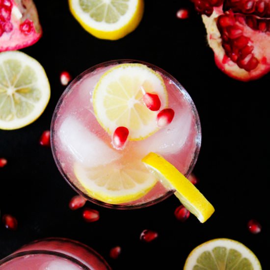 Pomegranate Lemonade - Recipe photo by Horses &amp; Heels