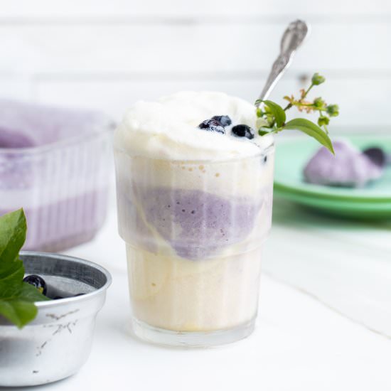 Boozy Tropical Gelato Floats - Recipe photo by ONEarmedMAMA