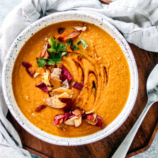 Smokey Spicy Sweet Potato Soup - Recipe photo by killingthyme