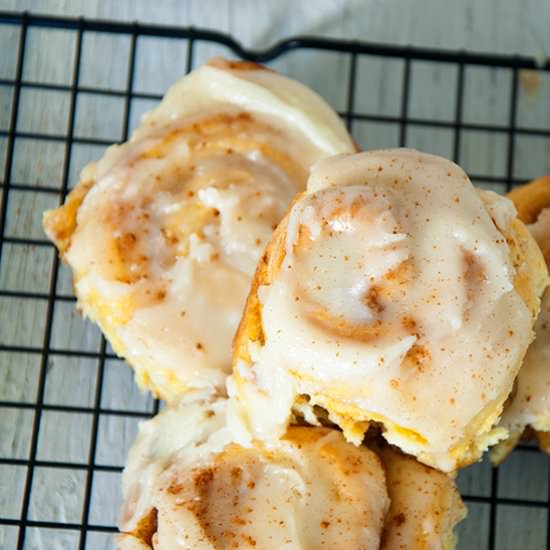 RumChata Pumkin Cinnamon Rolls - Recipe photo by ramshacklepantry