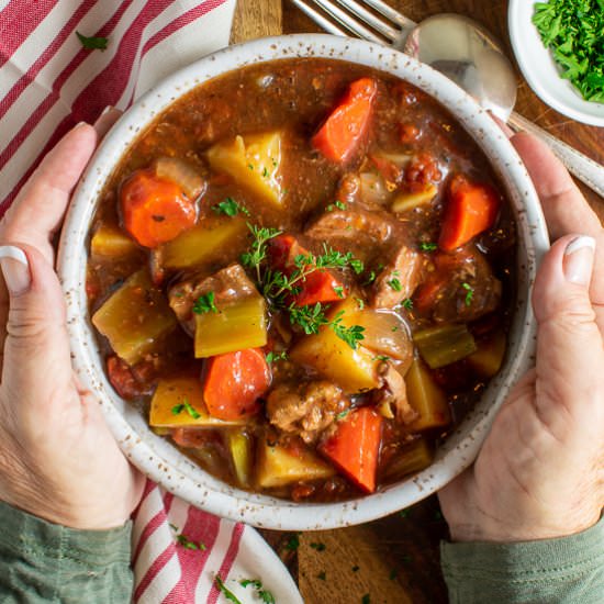 Old-Fashioned Slow-Baked Beef Stew - Recipe photo by a meal in mind