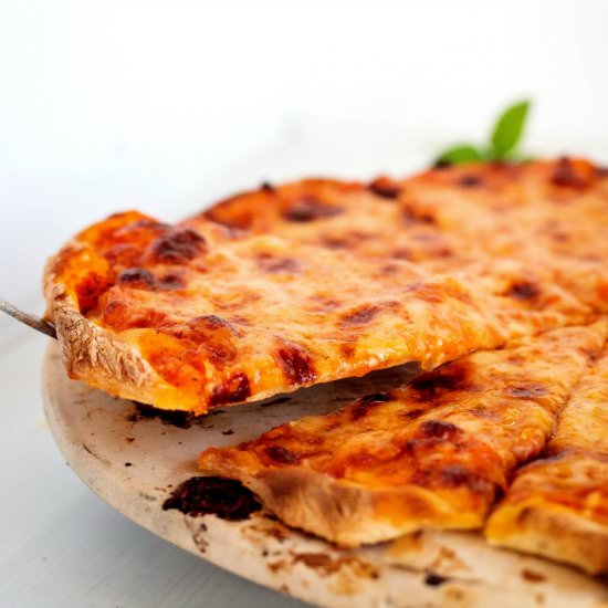 New York-Style Thin Crust Pizza - Recipe photo by FoodFolksandFun