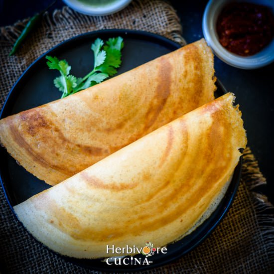 Easy NO-GRIND Dosa Recipe - Recipe photo by Herbivore Cucina
