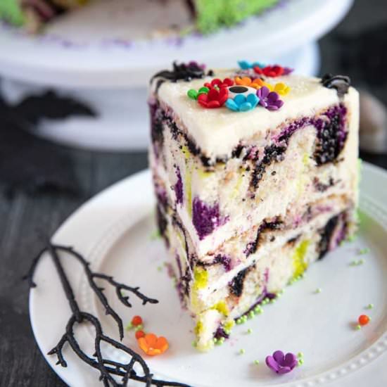 Dia de los Muertos Cake - Recipe photo by Lemon blossoms